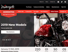 Tablet Screenshot of edmontonmotorcycleshow.ca